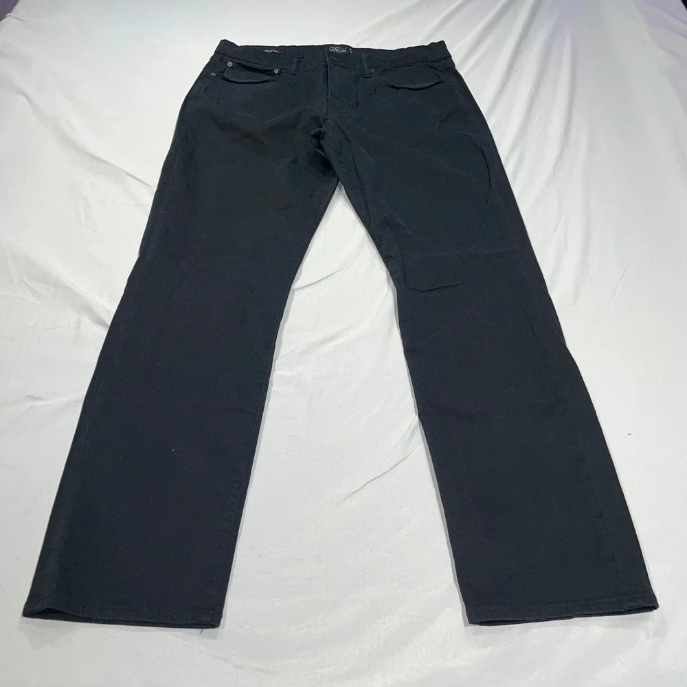 Lucky Brand 121 Heritage Slim Mens Black Chino Pants 34x32 Cotton Stretch